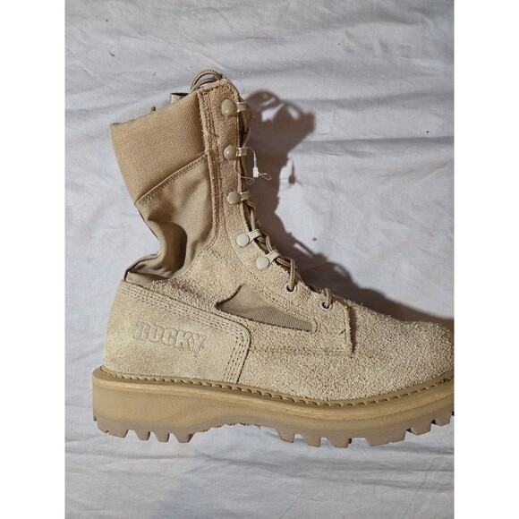 Rocky 782 Hot Weather Army Combat Boots Mens 6 W Tan Suede Military Tactical main image 5